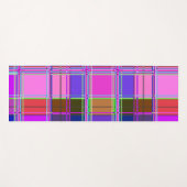 Pink tartan Fabric Pattern Cloth Madras Yogamatte (Vorderseite (Horizontal))