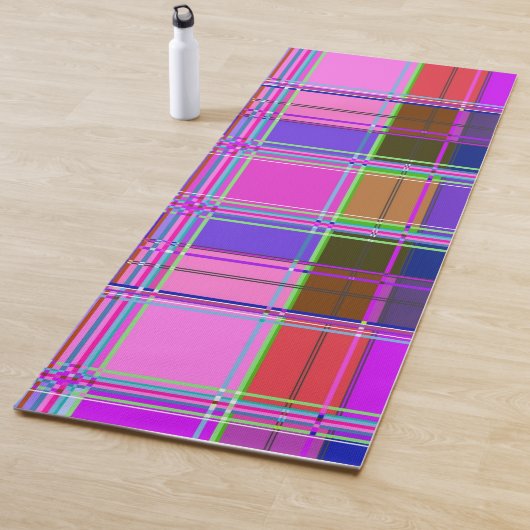 Pink tartan Fabric Pattern Cloth Madras Yogamatte (Beispiel)