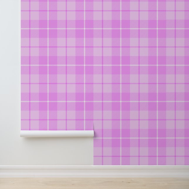 Pink Tartan Kariert Tapete (Anwendung)