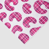 Pink Tartan Leopard Print Scottish Tissue Paper Seidenpapier (Ausschnitt)