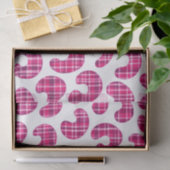 Pink Tartan Leopard Print Scottish Tissue Paper Seidenpapier (Geschenk)