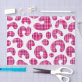 Pink Tartan Leopard Print Scottish Tissue Paper Seidenpapier (Handwerk)