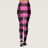 Pink Tartan Muster Leggings (Rückseite)