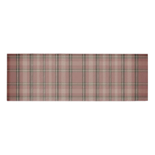 Pink Tartan Name Tag Namenschild