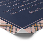 Pink Tartan Plaid Classic Rocking Advice for Baby Poster (Ecke)