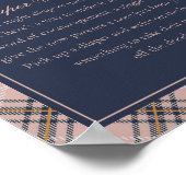 Pink Tartan Plaid Rocking Horse Diaper Thoughts Poster (Ecke)