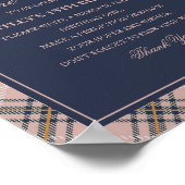 Pink Tartan Plaid Rocking Horse Time Capsule Poster (Ecke)