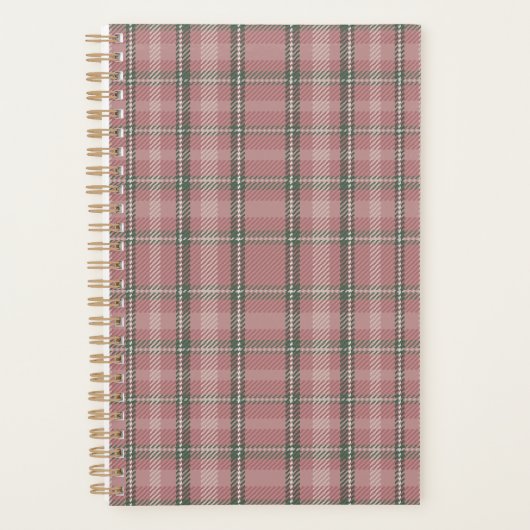 Pink Tartan Planner Planer (Vorderseite)