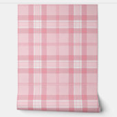 Pink Tartan Print - Gemütlich Kariert Tapete (Abrollen)