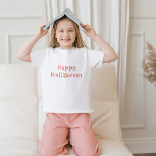 Pink Tartan Pumpkin Happy Halloween T-Shirt