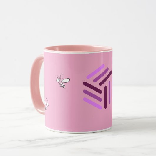 Pink-Tasse des Imkers Tasse (Vorderseite Links)