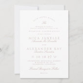 Pink Taupe Classic Calligraphy Formal Wedding Einladung (Vorderseite)