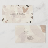 Pink & Taupe Herzenslust Moderner Chic Freundliche Empfehlungskarte (Vorne/Hinten)