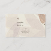 Pink & Taupe Herzenslust Moderner Chic Freundliche Empfehlungskarte (Rückseite)