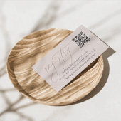 Pink Taupe Script Bridal oder Baby Showregister Begleitkarte