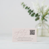 Pink Taupe Script Bridal oder Baby Showregister Begleitkarte (Stehend Vorderseite)