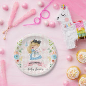 Pink Tea Party Babydusche Papierplatte Pappteller (Party)