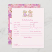 Pink Tea Party Kinderdusche Vorhersagen und Ratsch (Vorne/Hinten)