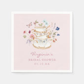 Pink Tea Party Papierplatte Serviette (Vorderseite)