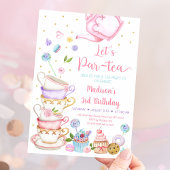 Pink Tea Party Zum Geburtstag Par-Tee Einladung