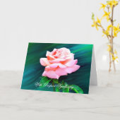 Pink Tea Rose Custom Sympathy Card Karte (Gelbe Blume)