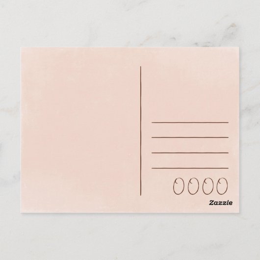 Pink Teacup Postkarte (Rückseite)