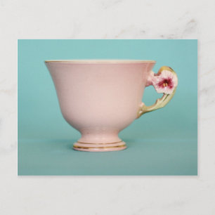 Pink Teacup Postkarte