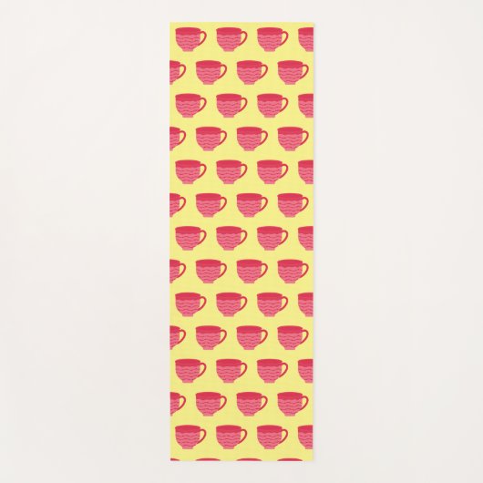 Pink Teacups Yogamatte (Vorderseite)
