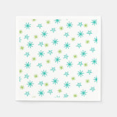 Pink Teal Green Stars Modern Christmas Serviette (Vorderseite)