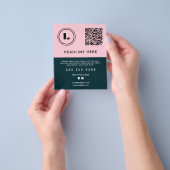 Pink teal minimalist salon flyer (Gruppe)