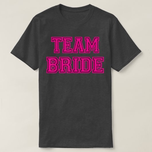 Pink Team Bride, Junggeselinnen-Abschied, Hochzeit T-Shirt (Design vorne)