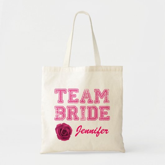 Pink Team Bride Tote Bag Tragetasche (Vorne)