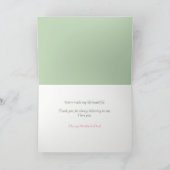 Pink Teapot Floral Wreath Mother Day Karte (Innenseite)