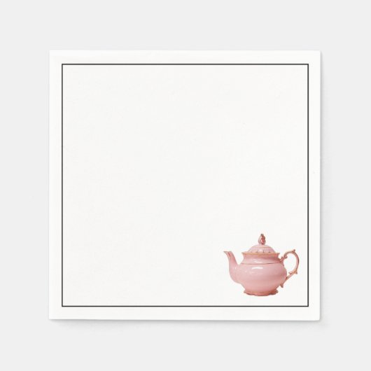 Pink Teapot Serviette (Vorderseite)