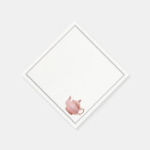 Pink Teapot Serviette (Ecke)