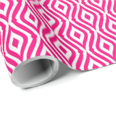 Pink Teardrop Muster Custom White Background Geschenkpapier (Rolleneckpunkt)