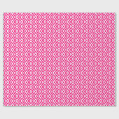 Pink Teardrop Muster Custom White Background Geschenkpapier (Flach)