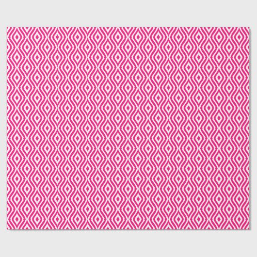 Pink Teardrop Muster Custom White Background Geschenkpapier (Flach)