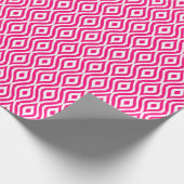 Pink Teardrop Muster Custom White Background Geschenkpapier (Ecke)