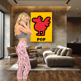 Pink Teardrop Muster mit Individuelle Name und Log Capri Leggings