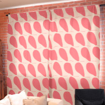 Pink Teardrop Wiederholtes geometrisches Muster