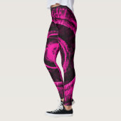 Pink Techno Bomb Blacklight Rave Leggings (Links)