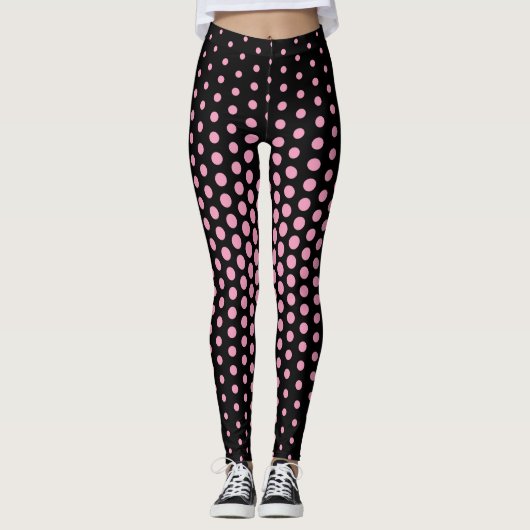 Pink Techno Dot Muster Leggings (Vorderseite)