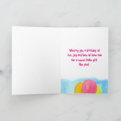 Pink Teddy Bär Happy 2. Geburtstag Custom Karte (Innenseite)