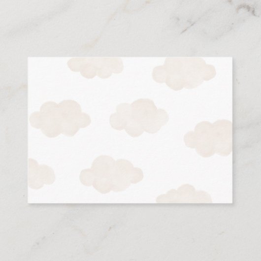 Pink Teddy Bär Hot Air Ballon Windelwölfe Begleitkarte (Rückseite)