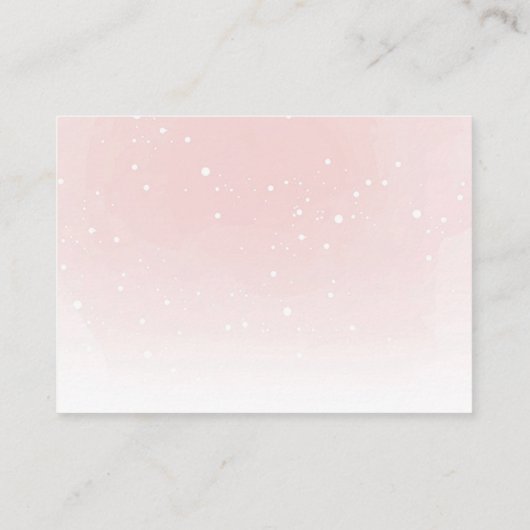 Pink Teddy Bär mit Balloons Diaper Raffekarte Begleitkarte (Rückseite)