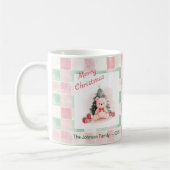 Pink Teddy Bär Niedlich Weihnachten Kaffeetasse (Links)