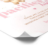 Pink Teddy Bär Schnuller Jagen Baby Dusche Spiel Poster (Ecke)