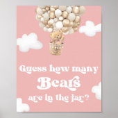 Pink Teddy Bären Balloons schätzen, wie viele Bäre Poster (Vorne)