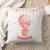 Pink Teddy Bear Air Ballon Kissen (Decke)